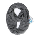 Infinity Fashion Scarf with Hidden Zipper Pocket for Women Pop Lightweight Soft Travel Scarf